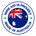 Wireaid made in Aust logo